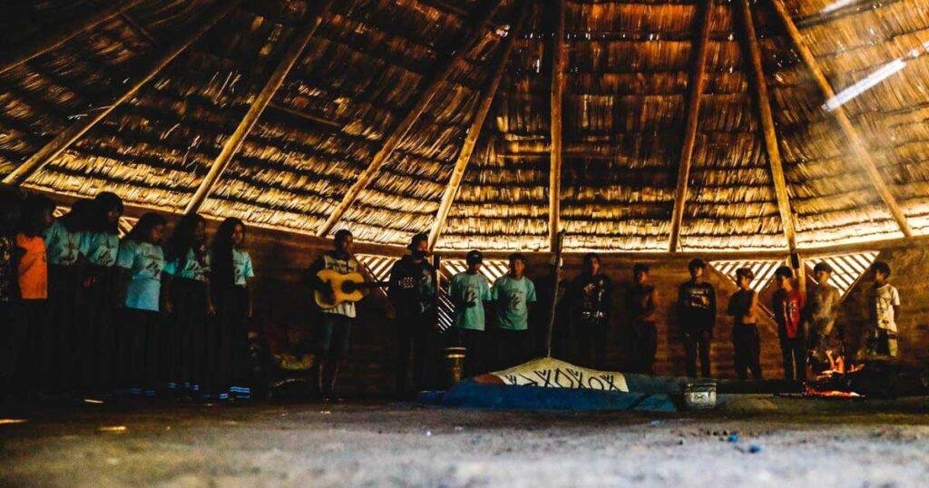 Inauguração de UBSI na comunidade Mbya Guarani, em São Miguel, município de Biguaçu, na Grande Florianópolis.